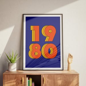 1980 Retro Matte Poster