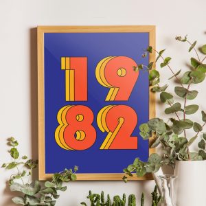 1982 Retro Matte Poster